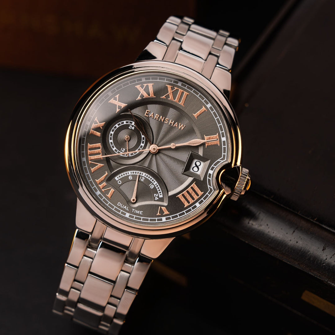Thomas Earnshaw Barallier Retrograde Dual Time Midnight Grey