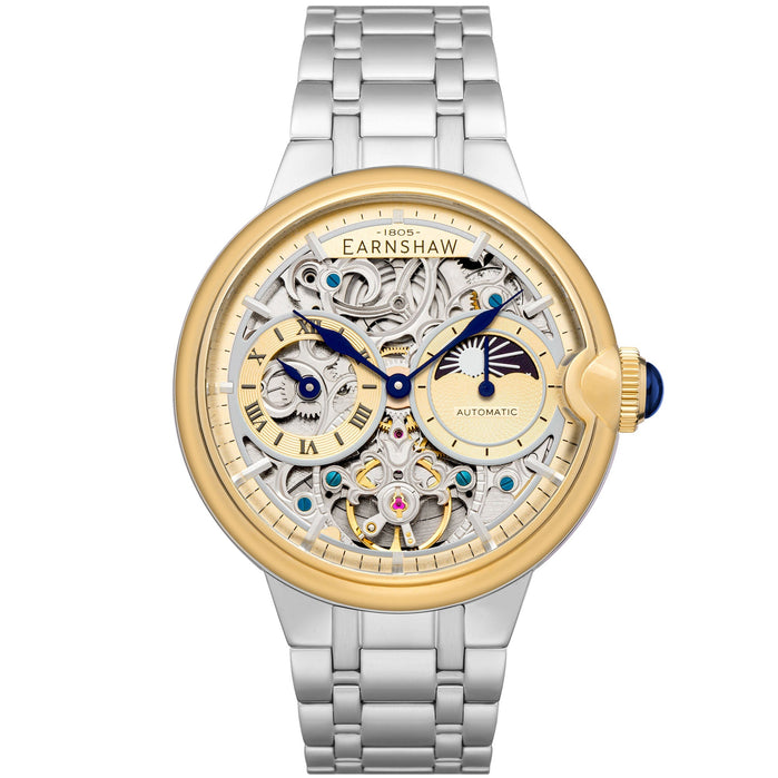 Thomas Earnshaw Barallier Skeleton Automatic Gold angled shot picture