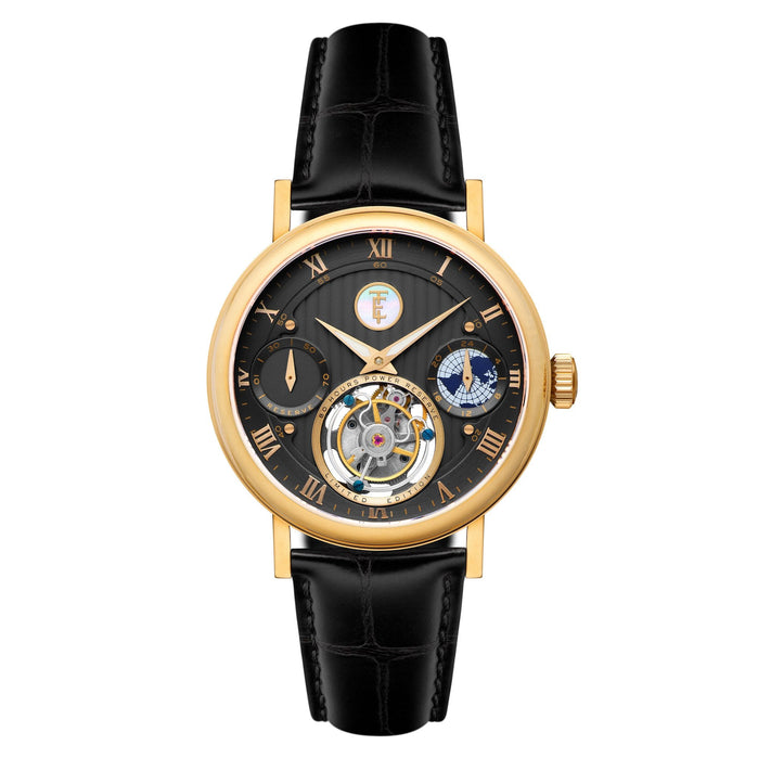 Thomas Earnshaw Celestial Halley Tourbillon Limited Edition Medallion Gold angled shot picture