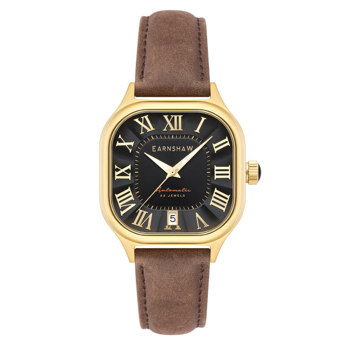 Thomas Earnshaw Coussin Automatic Gold angled shot picture