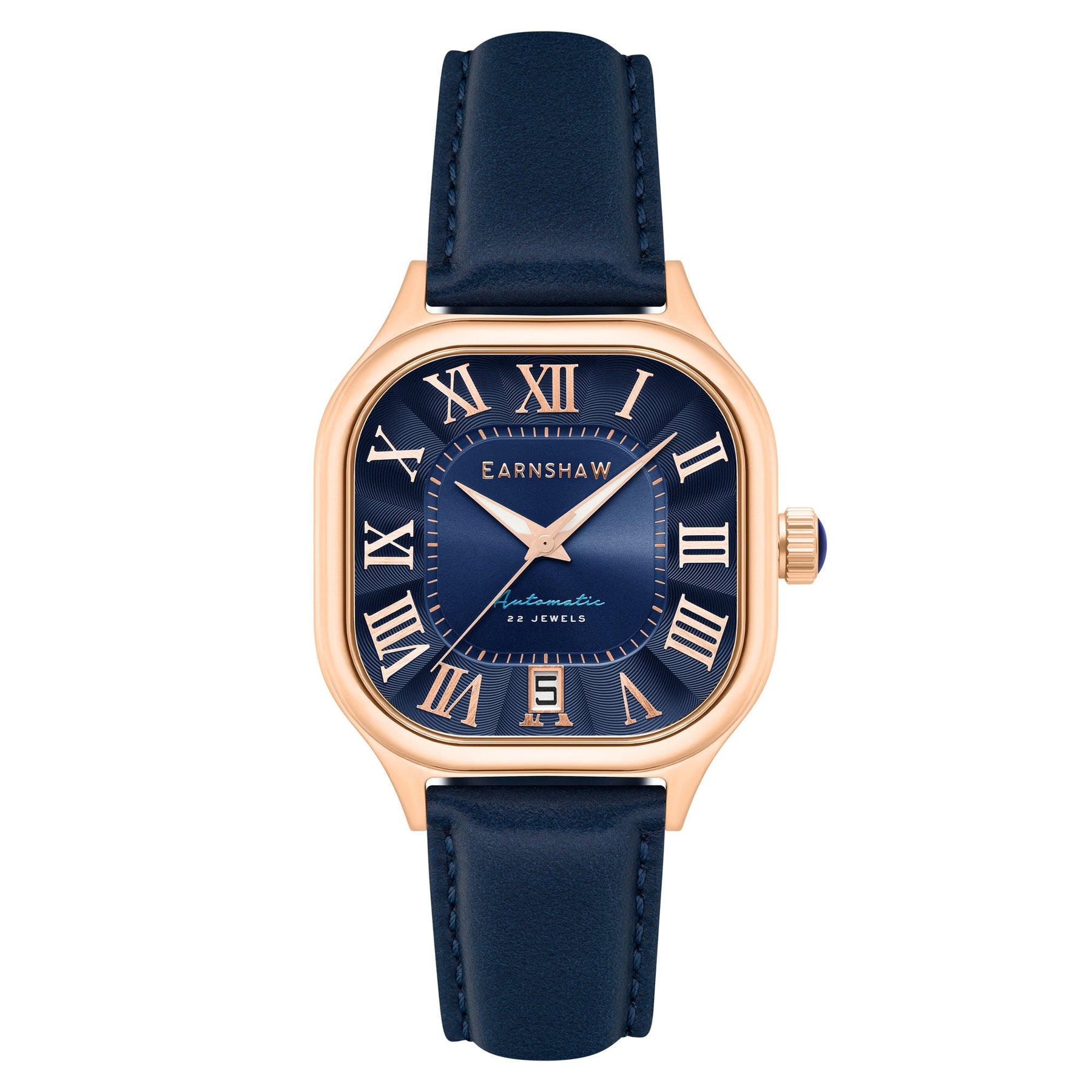 NWT Thomas Earnshaw Coussin Automatic Blue Dial Men\'s Watch Lapis Blue | Coussin Automatic – Thomas Earnshaw main image 2