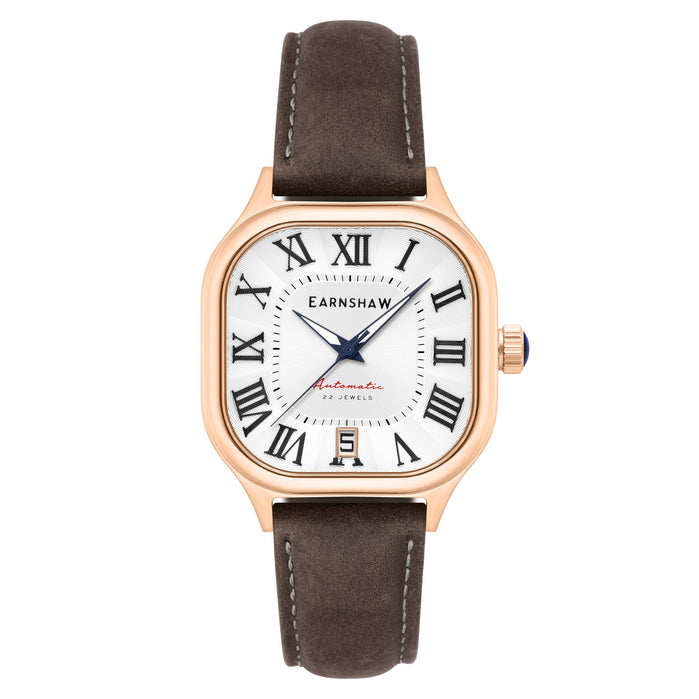 Thomas Earnshaw Coussin Automatic Silver Grey angled shot picture
