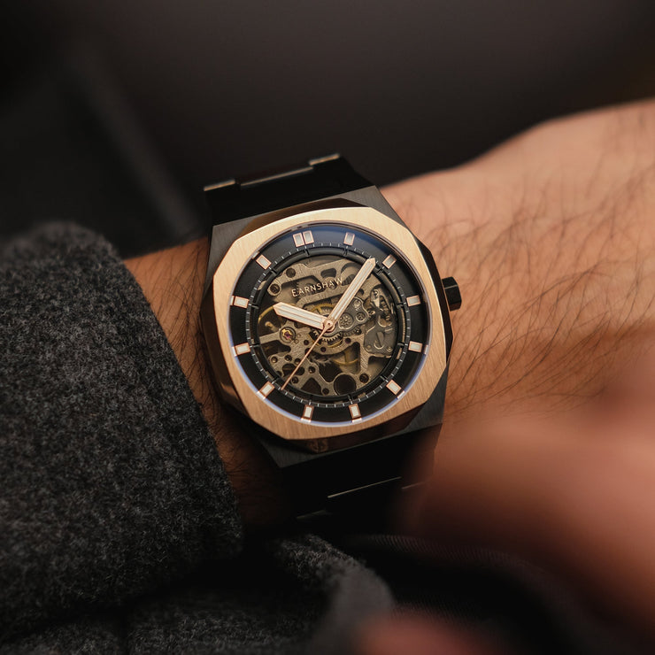 Discovery Drake Skeleton Automatic Black Gold – Watches.com