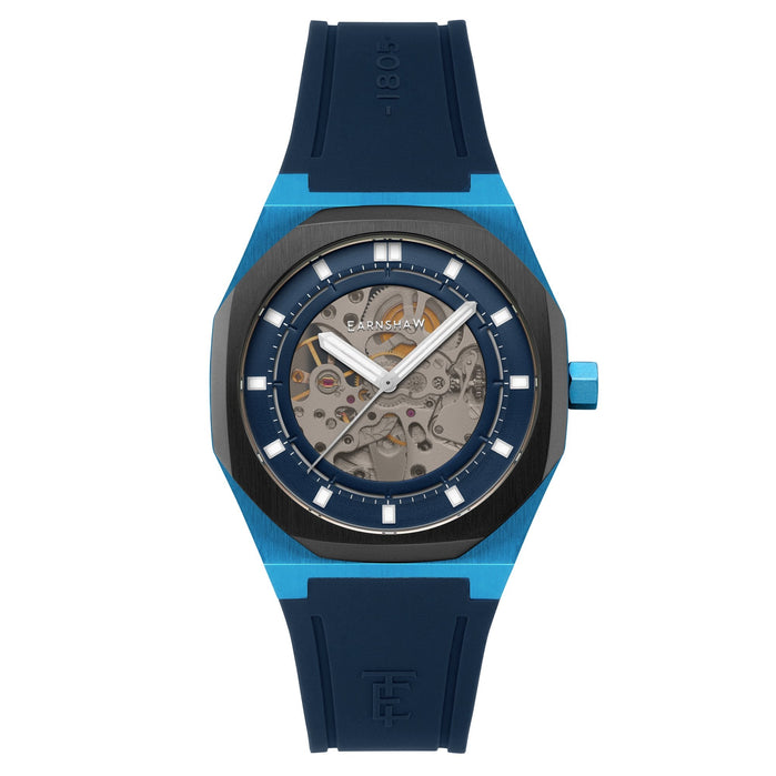 Thomas Earnshaw Discovery Drake Skeleton Automatic Midnight Blue angled shot picture