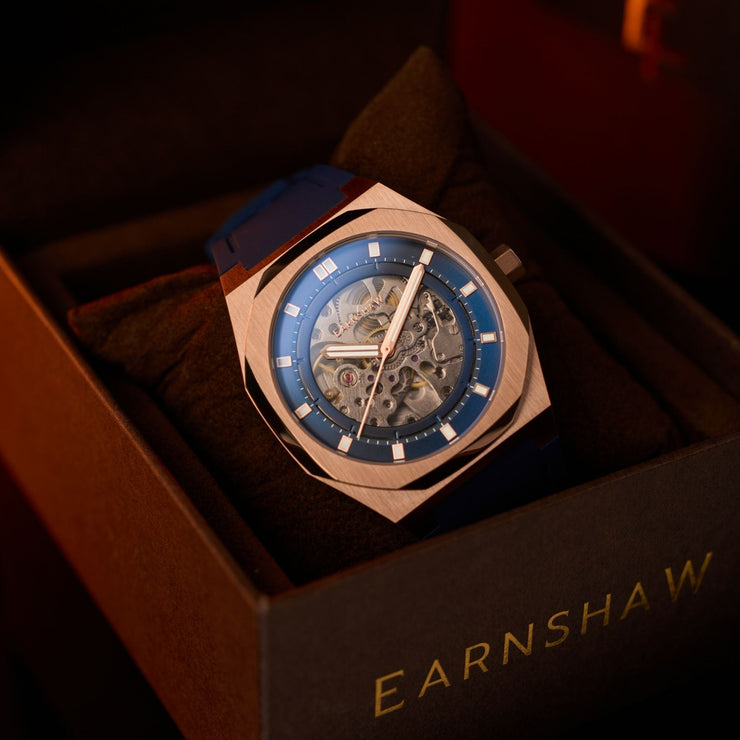 Thomas Earnshaw Discovery Drake Skeleton Automatic Roman Blue - Watches.com - ES - 8295 - 06
