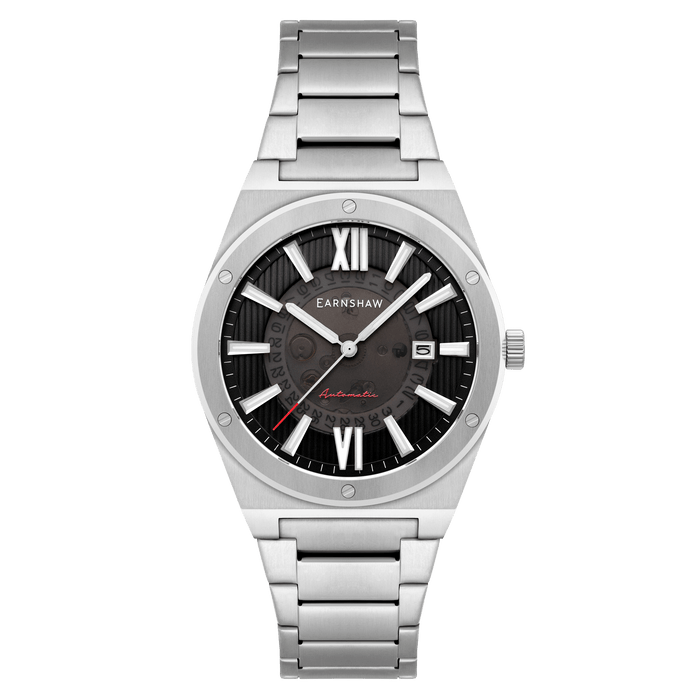 Thomas Earnshaw Discovery Drake Skeleton Automatic Vintage Black angled shot picture