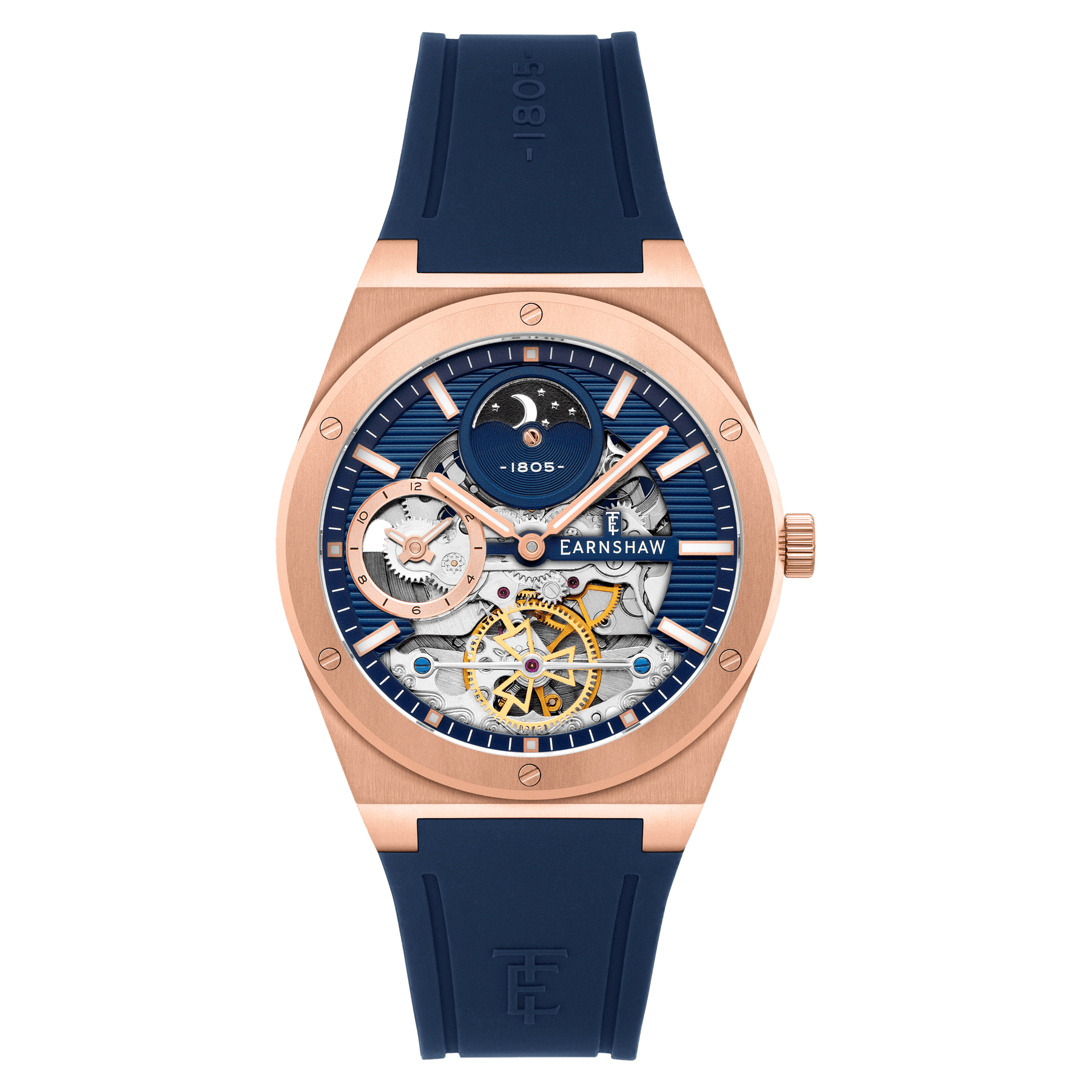 Thomas Earnshaw Drake Dual Time Automatic Indigo Blue | Watches.com