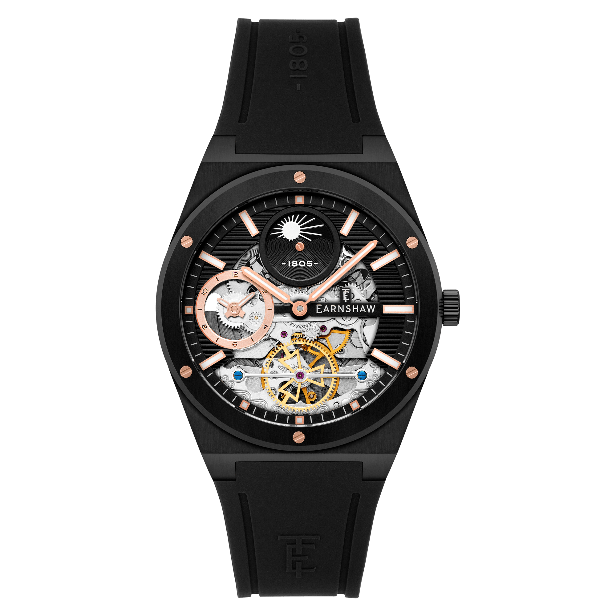 Thomas Earnshaw Drake Dual Time Automatic Raven Black – Watches.com