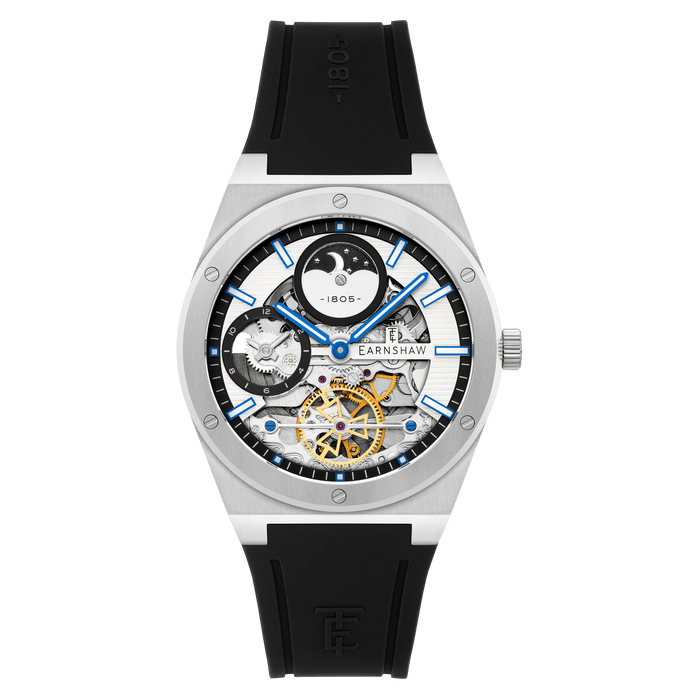 Thomas Earnshaw Drake Dual Time Automatic Steel Silver angled shot picture