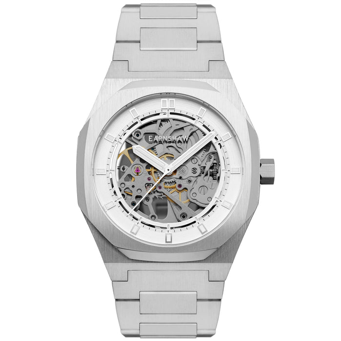Thomas Earnshaw Drake Skeleton Automatic Silver angled shot picture
