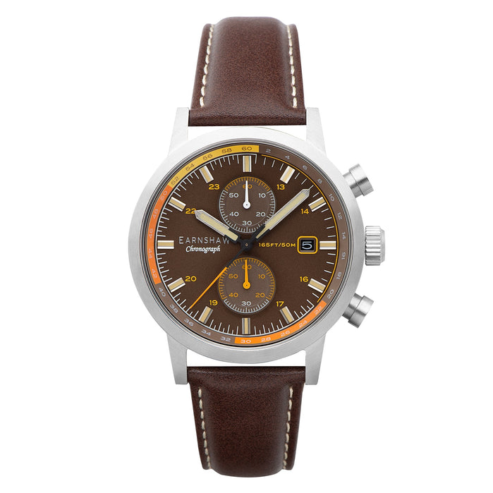 Thomas Earnshaw Duke Chronograph Caramel Brown angled shot picture