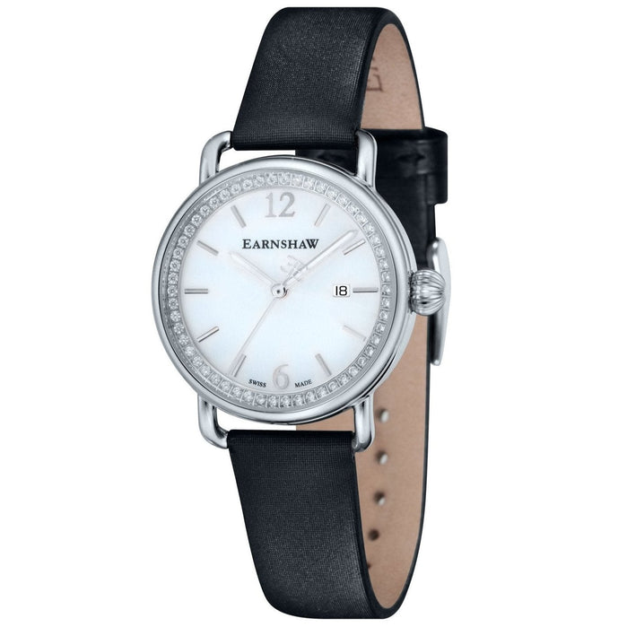 Thomas Earnshaw Investigator 3 Hands Date Milky White angled shot picture
