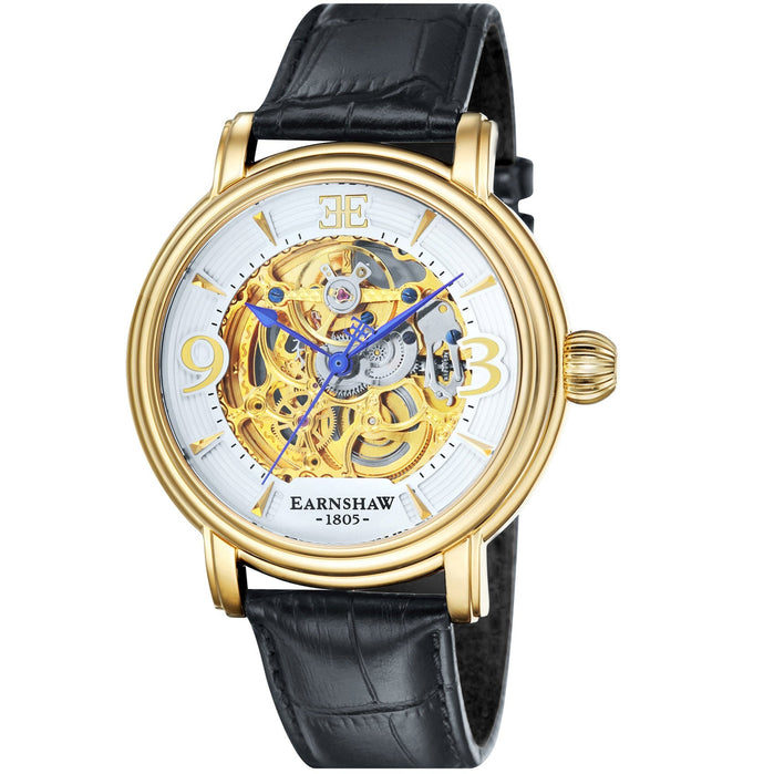 Thomas Earnshaw Longcase Automatic Gold Black angled shot picture
