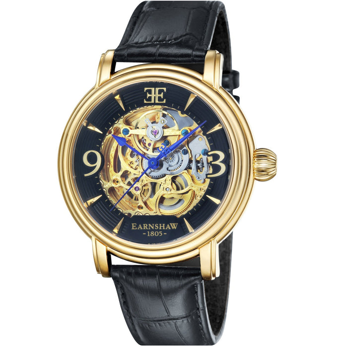 Thomas Earnshaw Longcase Automatic Laurel Gold angled shot picture