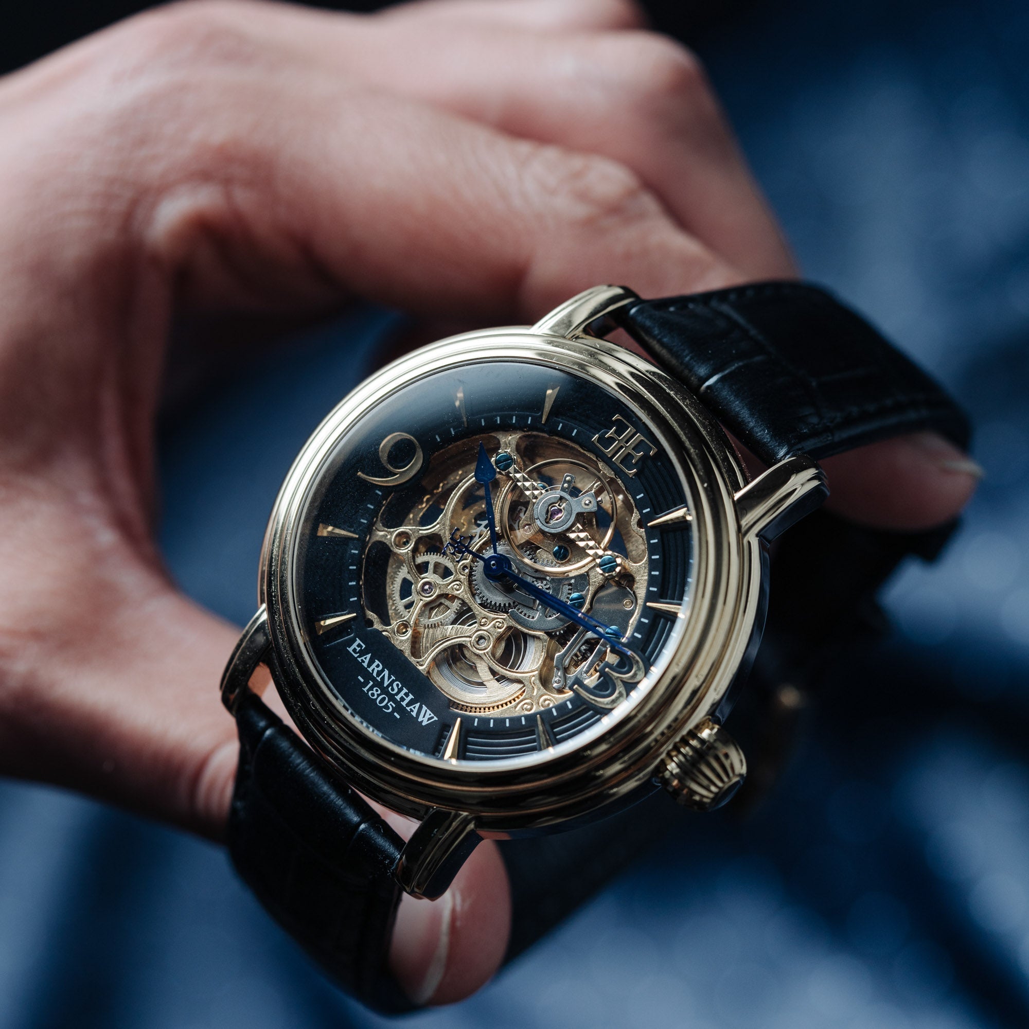 Thomas Earnshaw Longcase Automatic Laurel Gold – Watches.com