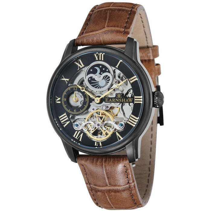 Thomas Earnshaw Longitude Automatic Black Brown angled shot picture
