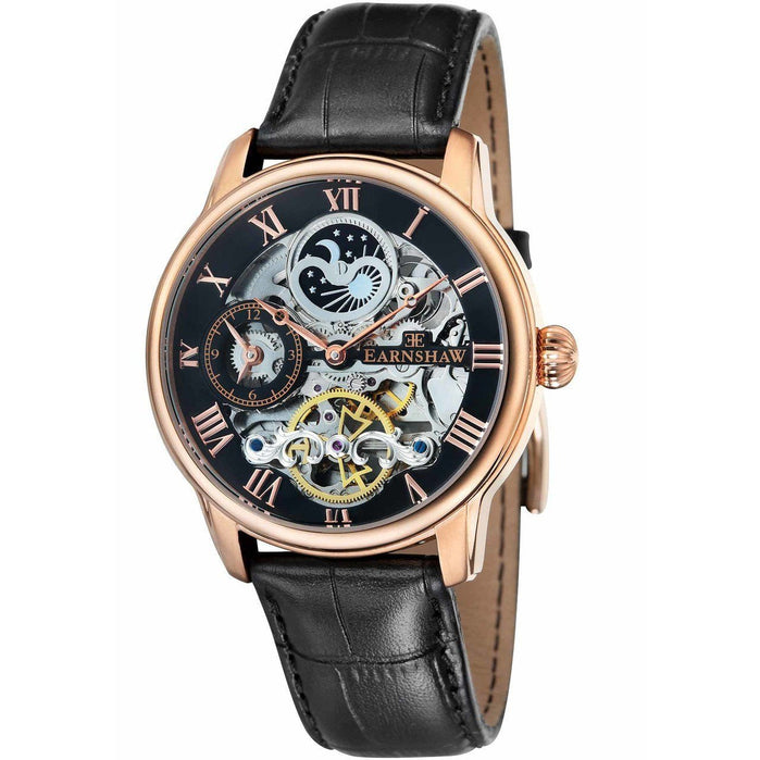 Thomas Earnshaw Longitude Automatic Black Rose Gold angled shot picture