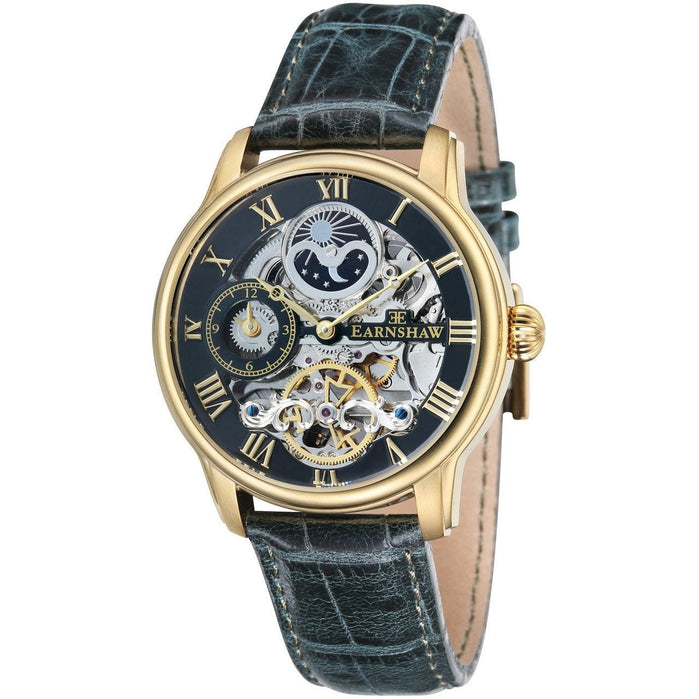 Thomas Earnshaw Longitude Automatic Gold Green angled shot picture