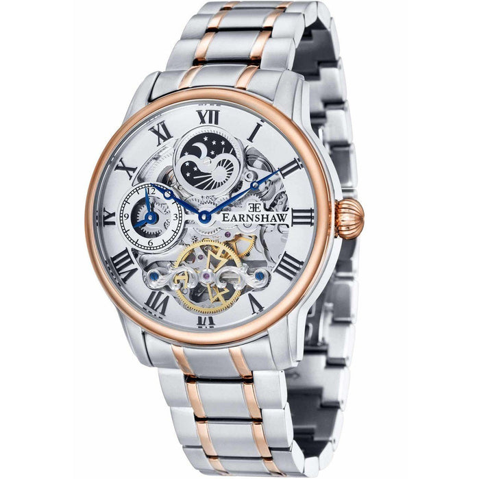 Thomas Earnshaw Longitude Automatic Silver Rose Gold angled shot picture