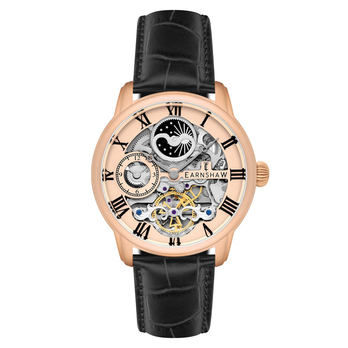 Thomas Earnshaw Longitude Automatic Skeleton Copper Black angled shot picture