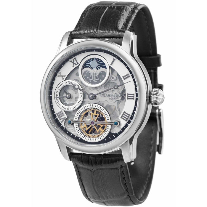 Thomas Earnshaw Longitude Shadow Automatic Black Silver angled shot picture
