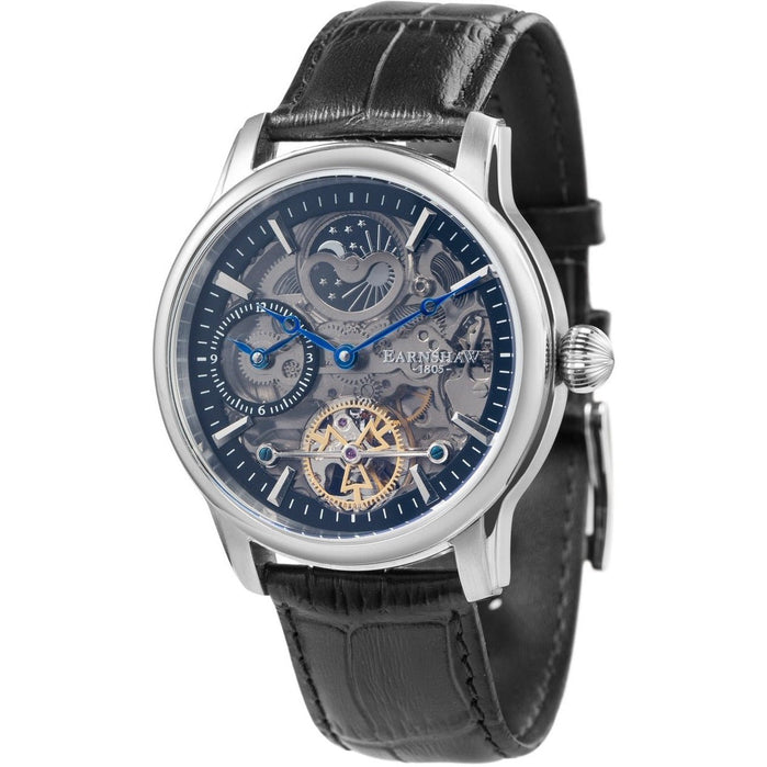Thomas Earnshaw Longitude Shadow Automatic Silver Black angled shot picture