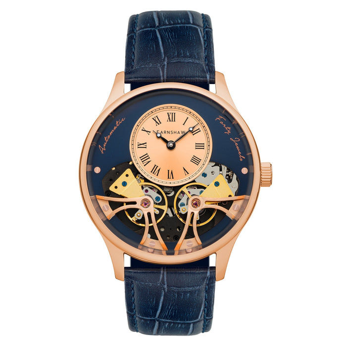 Thomas Earnshaw Scientists Faraday Double Barrel Automatic Deep Rose angled shot picture