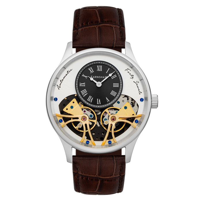 Thomas Earnshaw Scientists Faraday Double Barrel Automatic Saddle Brown angled shot picture