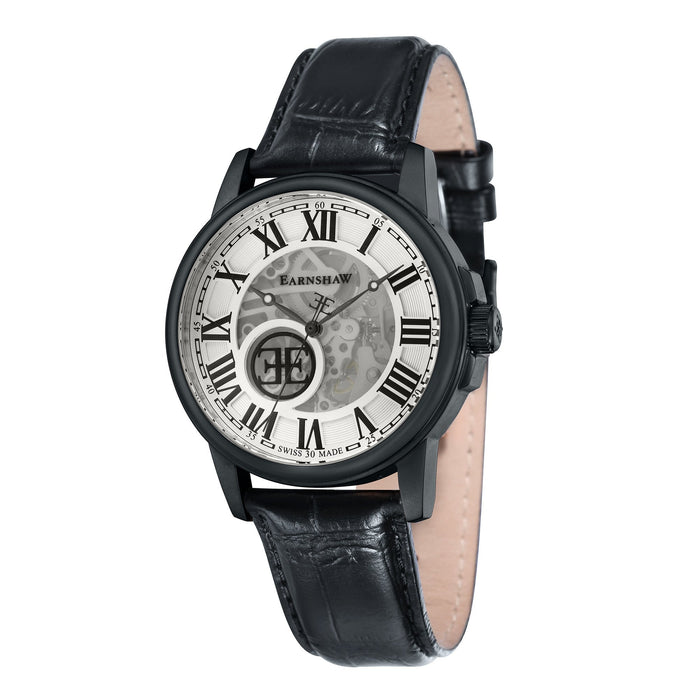 Thomas Earnshaw Swiss Made Beagle Skeleton Automatic Stormy Black angled shot picture
