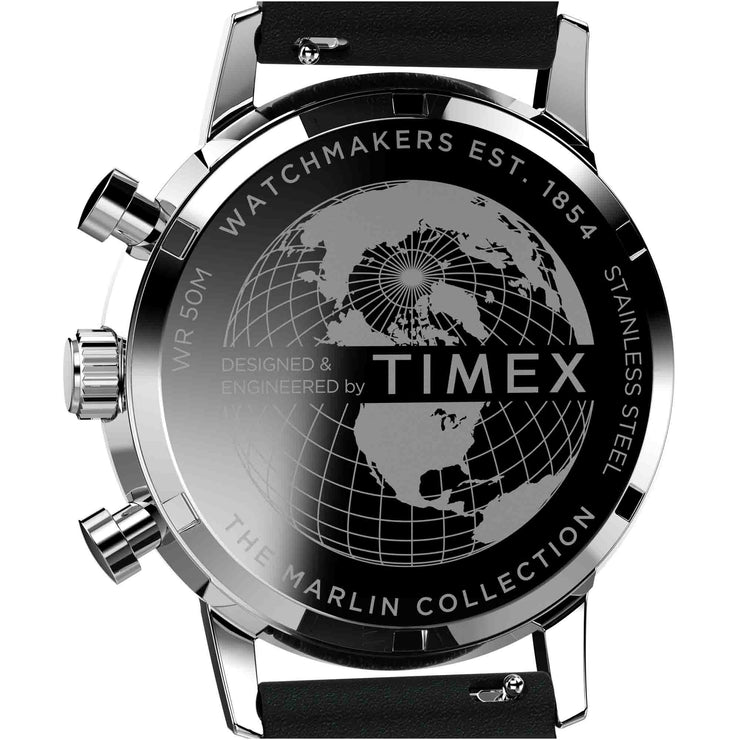 Timex Marlin Tachymeter Chronograph 40mm Silver Black