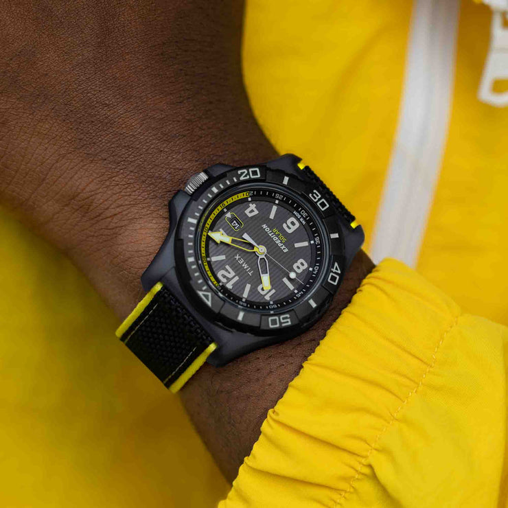 Timex Expedition North Freedive Ocean Tide 46mm rPET Black Yellow