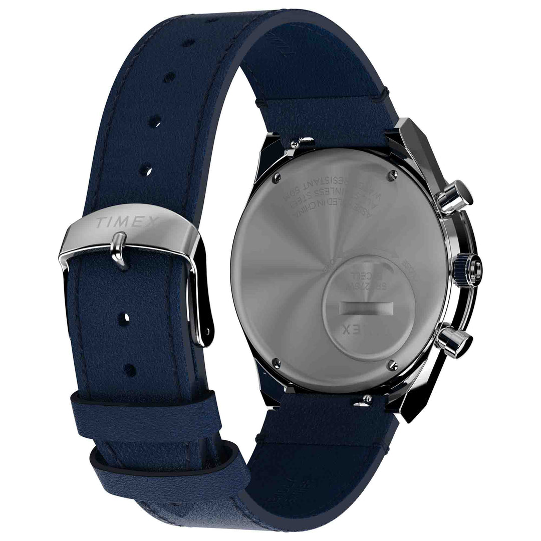 Timex 1970's Q Chronograph 40mm Blue | Watches.com