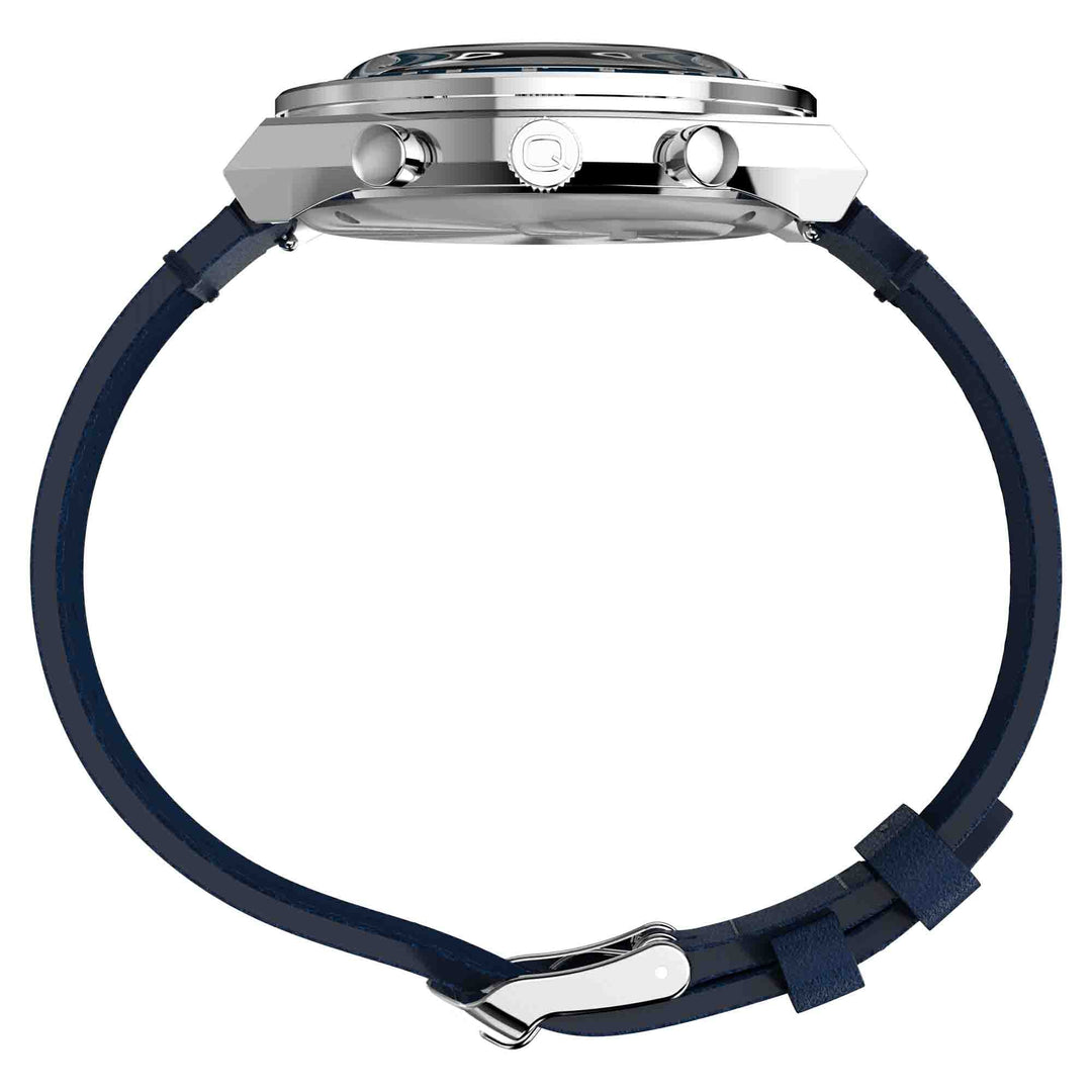 Timex 1970's Q Chronograph 40mm Blue | Watches.com