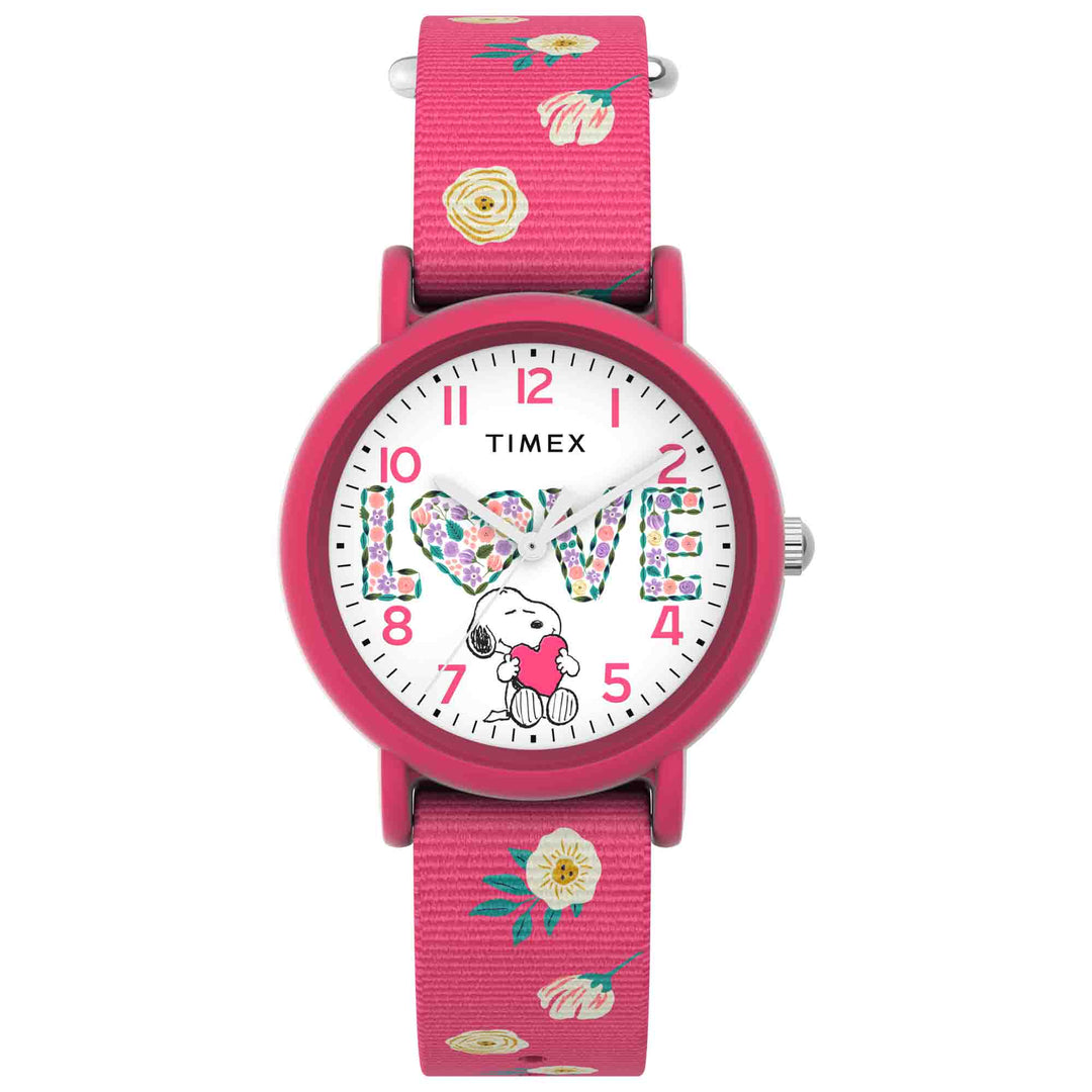 Timex Color Rush x Peanuts 34mm Love Floral Pink | Watches.com