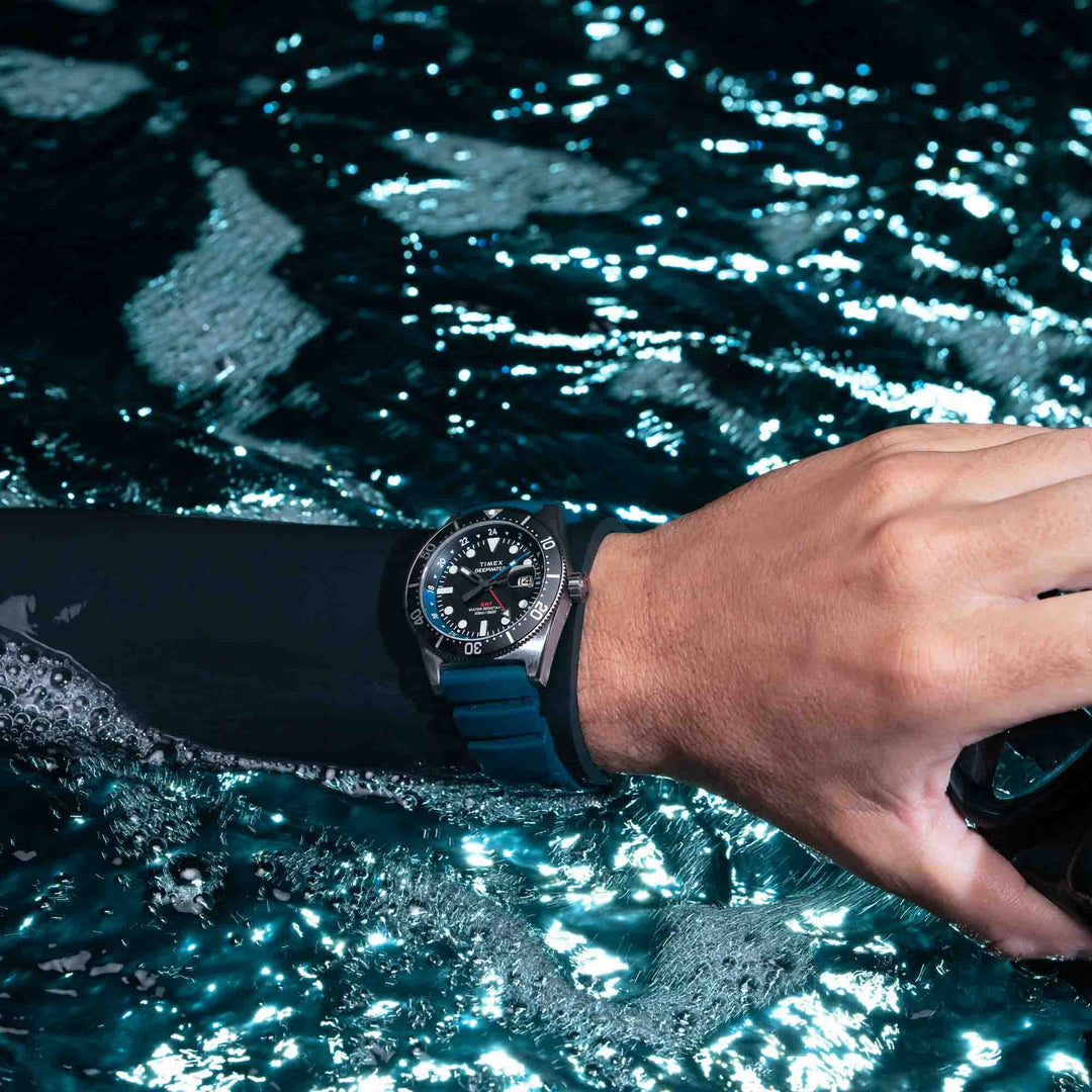 Timex Deepwater Reef 200 GMT 40mm Black Blue | Watches.com