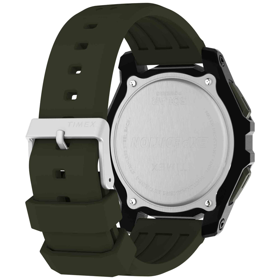 【美品】TIMEX EXPEDITION リッジ ソーラー デジタル 腕時計 Timex® Expedition Ridge Solar Digital Silicone Strap Watch, 49mm