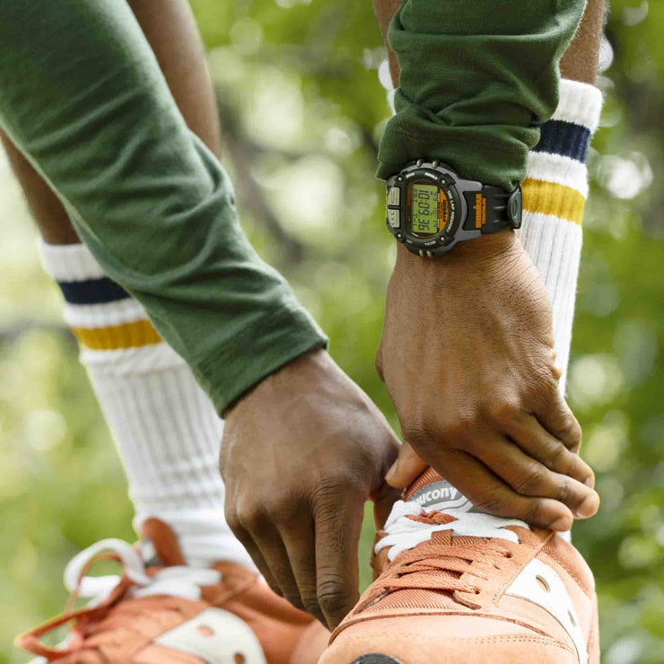 Timex Ironman Flix 100 Lap Digital 42mm Black Orange | Watches.com