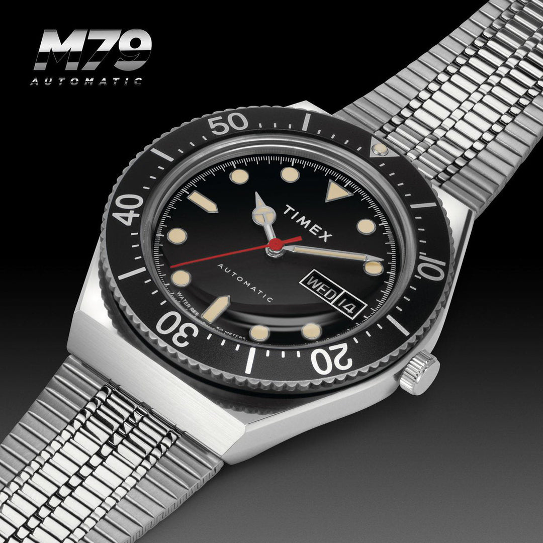 Timex M79 Automatic 40mm Silver Black | Watches.com