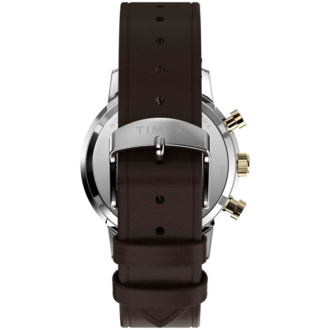 Timex Marlin Chronograph Tachymeter 40mm Blue Brown | Watches.com