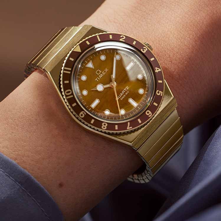 Timex Q 36mm Tiger's Eye | Watches.com