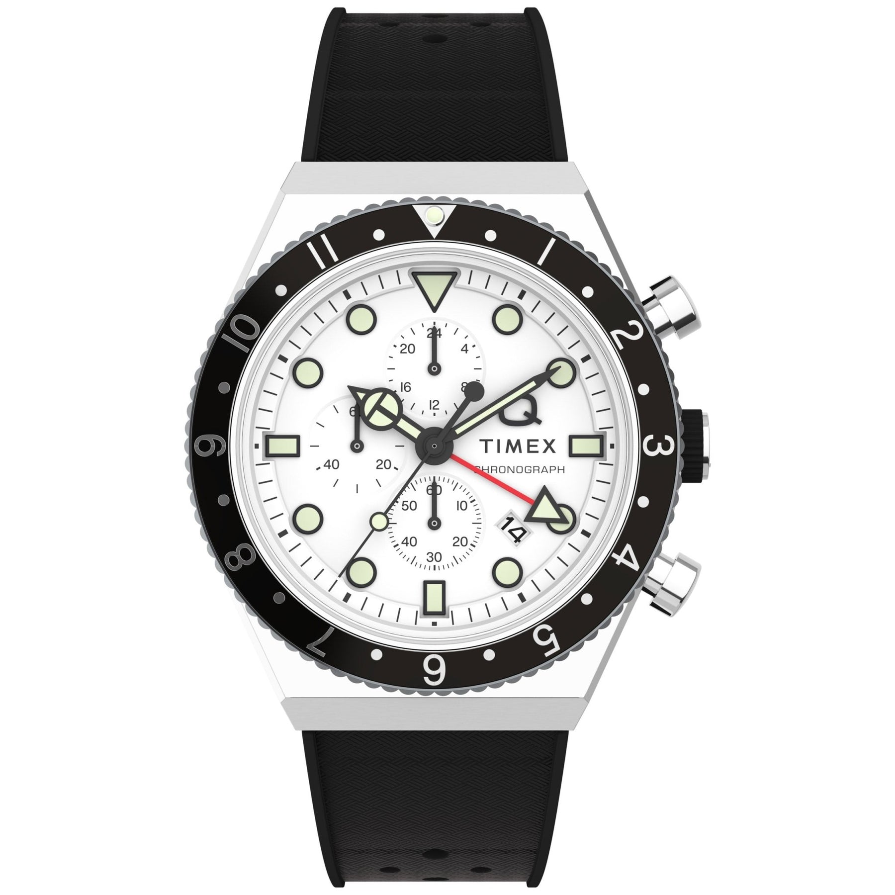 Timex Mechanical White Timex Q GMT Chronograph 40mm White