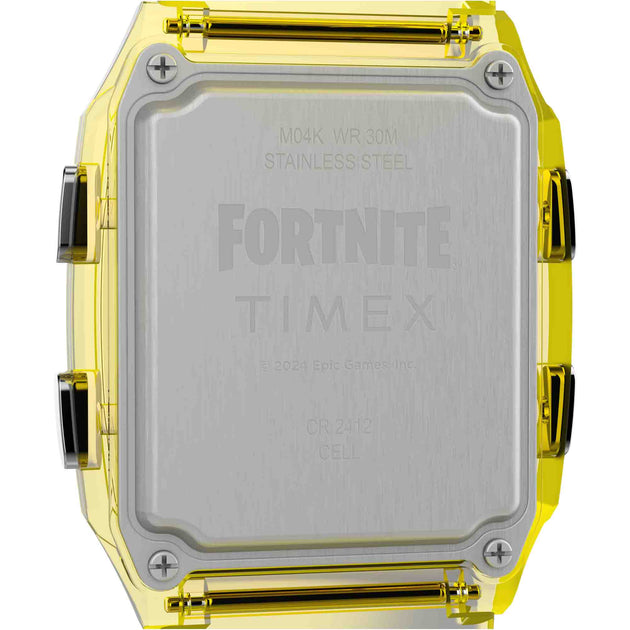 Timex Q LCA x Fortnite 35mm Translucent Yellow | Watches.com