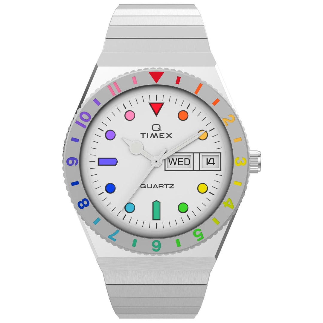 Timex Q Rainbow 36mm Silver | Watches.com