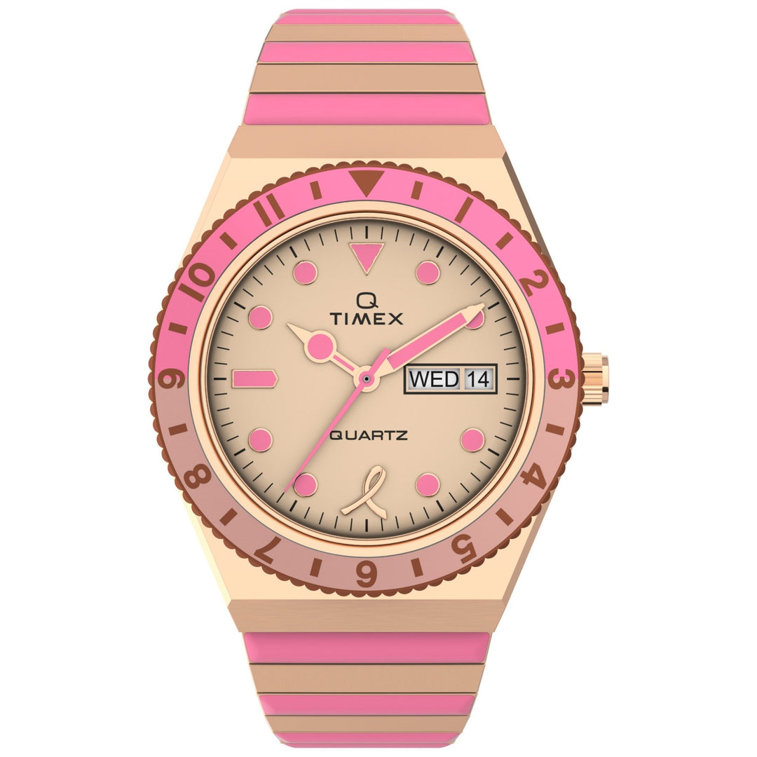Timex Q x BCRF 36mm Pink SS | Watches.com