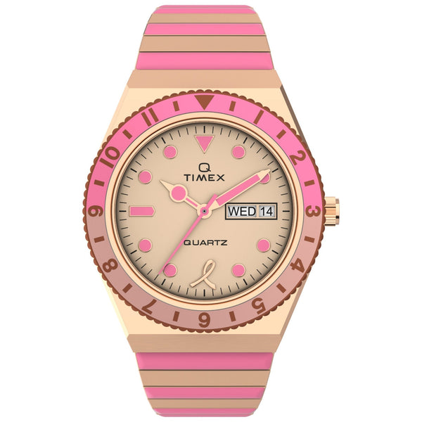 Timex Q x BCRF 36mm Pink SS | Watches.com