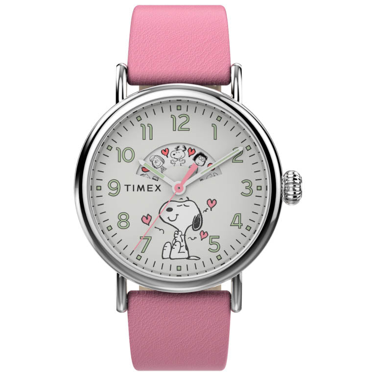 Timex Standard x Peanuts Valentine's Day 40mm Pink | Watches.com