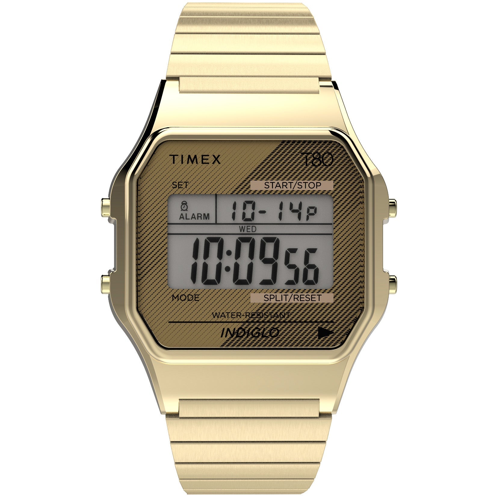 Timex T80 Digital Gold SS Expansion Band | Watches.com