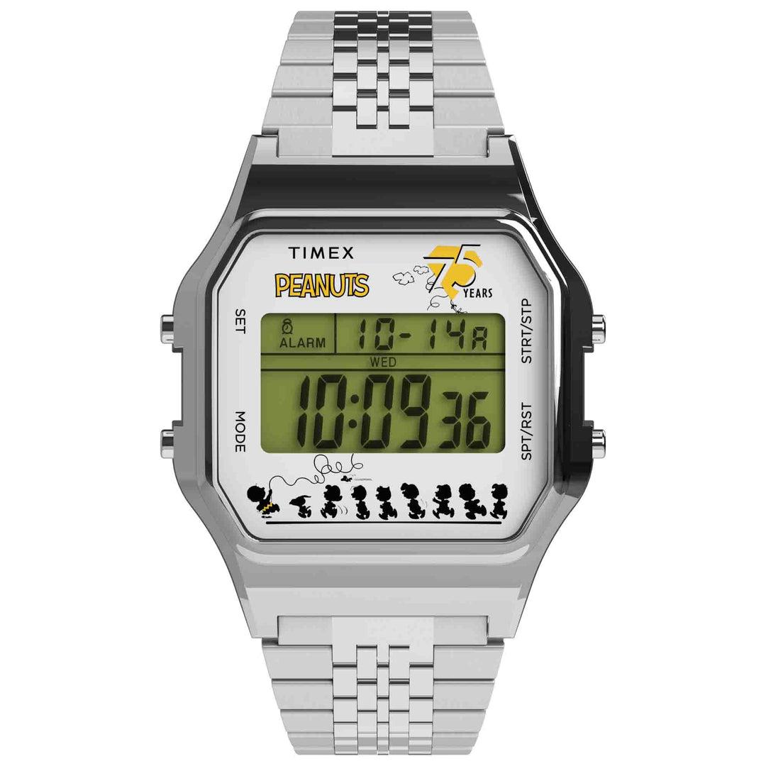 TIMEX / PEANUTS T80 ピーナッツ（R）75周年記念 Timex T80 x Peanuts 34mm 75th Anniversary Edition White SS