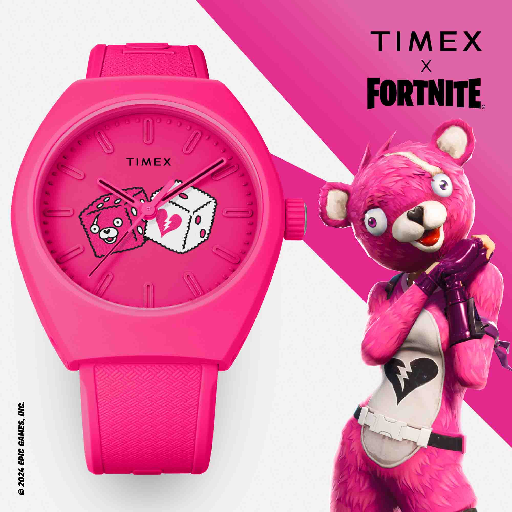 Timex Urban Pop x Fortnite 40mm Bio-TPU Magenta | Watches.com