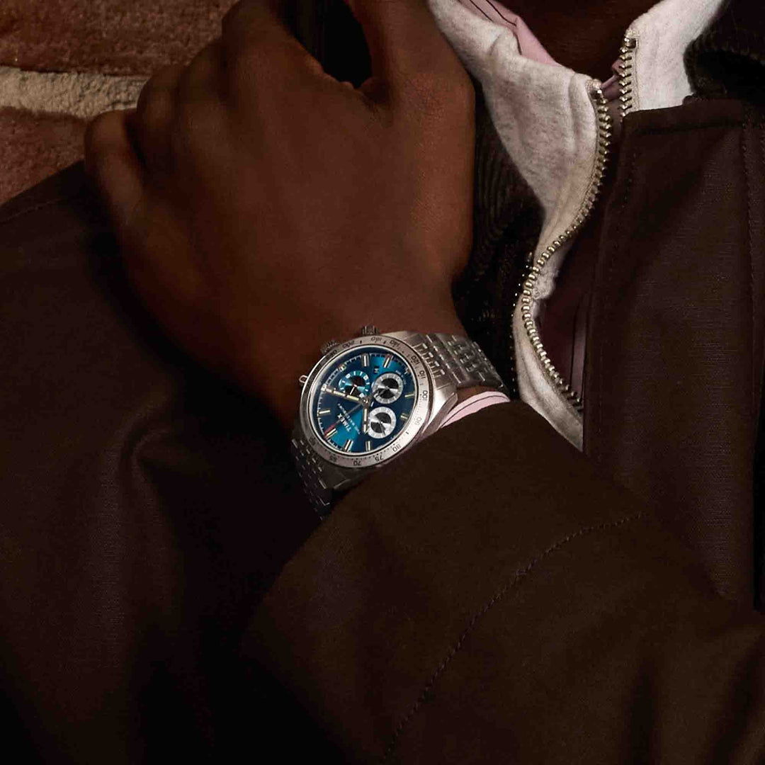 Timex Waterbury Traditional Chrono 41mm Blue SS | Watches.com